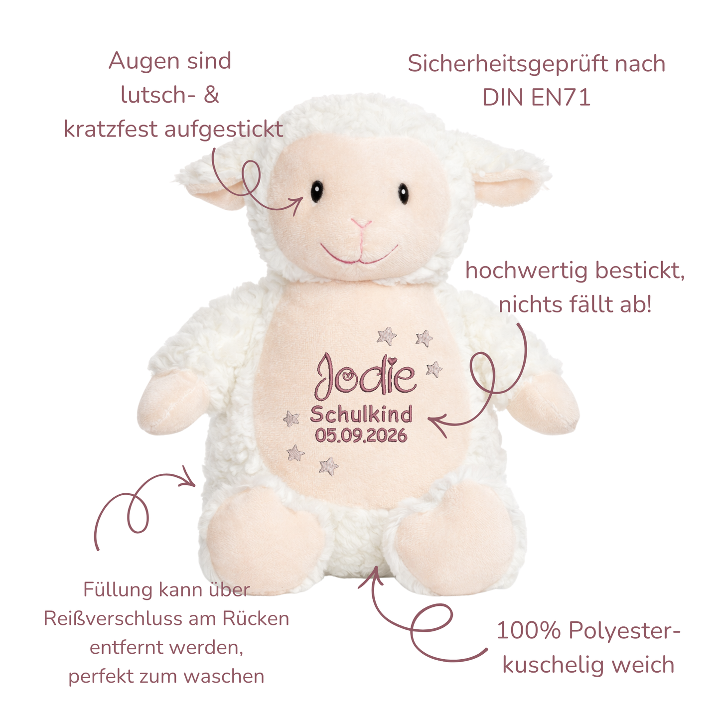 Kuscheltier Lamm zur Einschulung – Liebevoller Begleiter mit persönlicher Note