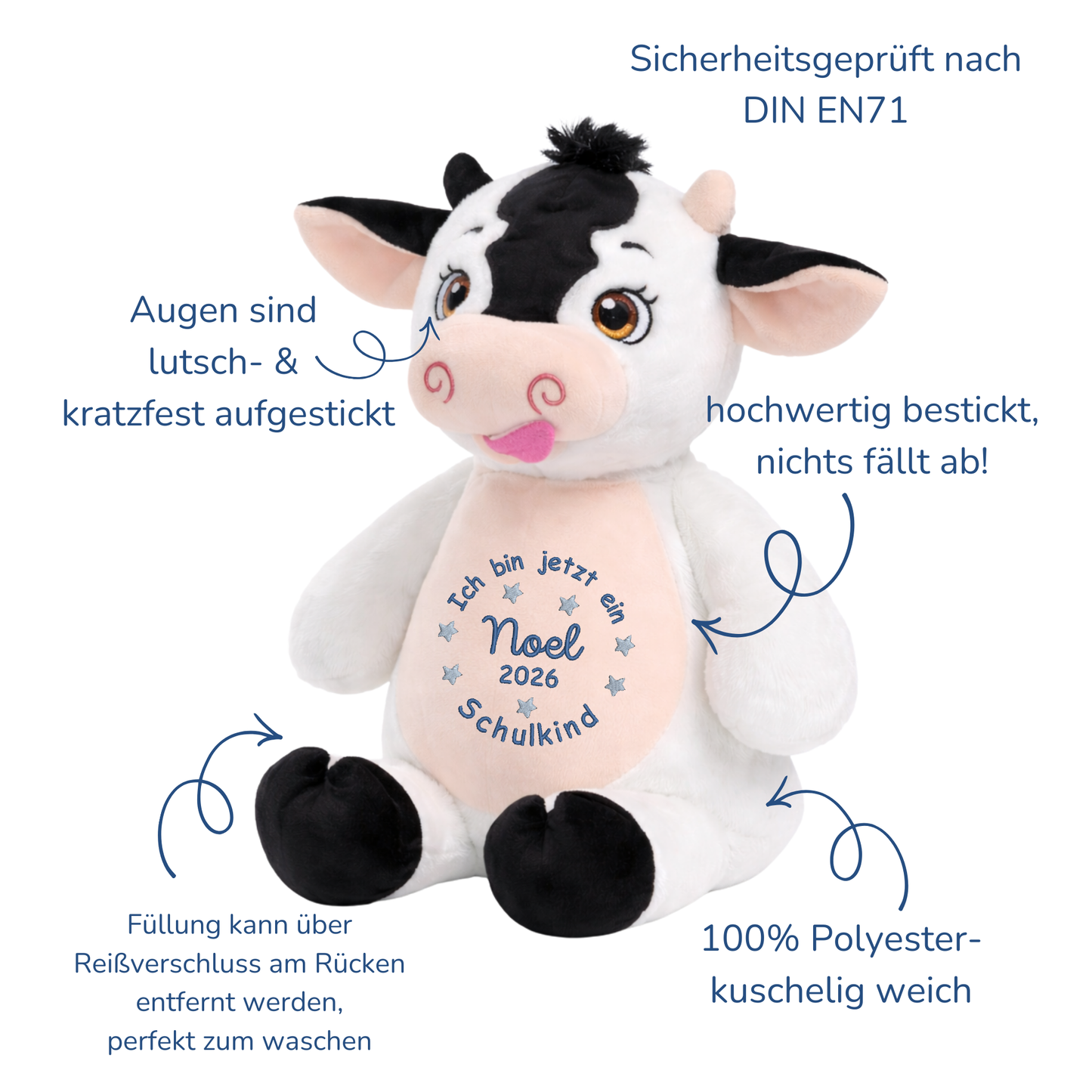 Kuscheltier Kuh zur Einschulung – Liebevoller Begleiter mit persönlicher Note