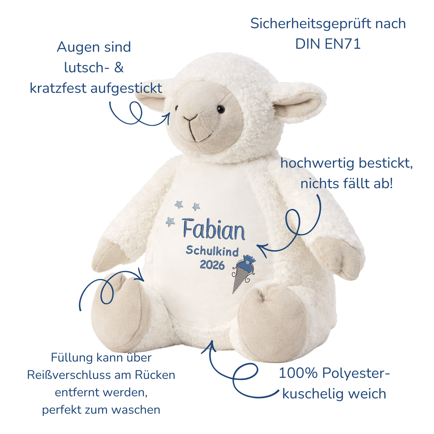 Kuscheltier Schaf zur Einschulung – Liebevoller Begleiter mit persönlicher Note