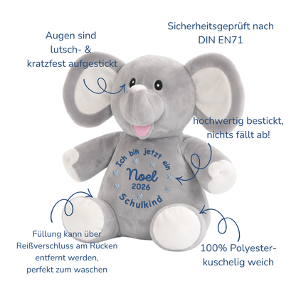 Kuscheltier Elefant zur Einschulung – Liebevoller Begleiter mit persönlicher Note