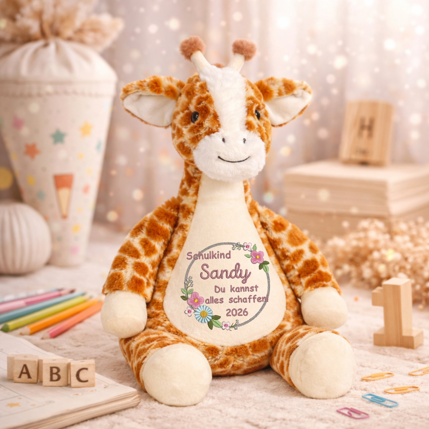 Kuscheltier Giraffe zur Einschulung – Liebevoller Begleiter mit persönlicher Note