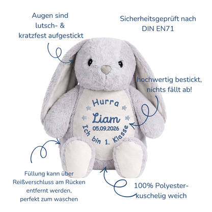 Kuscheltier Kaninchen zur Einschulung – Liebevoller Begleiter mit persönlicher Note