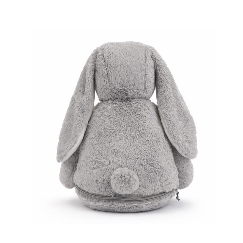 grauer Hase mit Namen bestickt – Kuscheltier mit Name