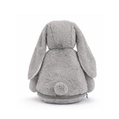 grauer Hase mit Namen bestickt – Kuscheltier mit Name