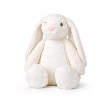 weißer Hase mit Namen bestickt – Kuscheltier mit Name