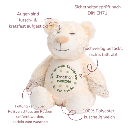 Kuscheltier Schutzengel-Bär zur Einschulung – Liebevoller Begleiter mit persönlicher Note