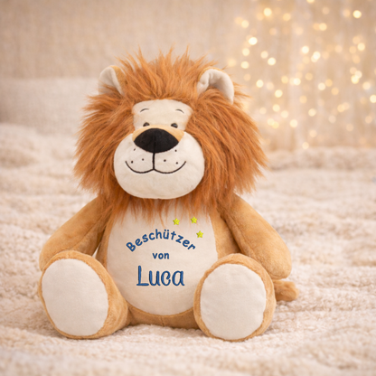 Beschützer Kuscheltier Löwe – Liebevoll bestickt und personalisiert