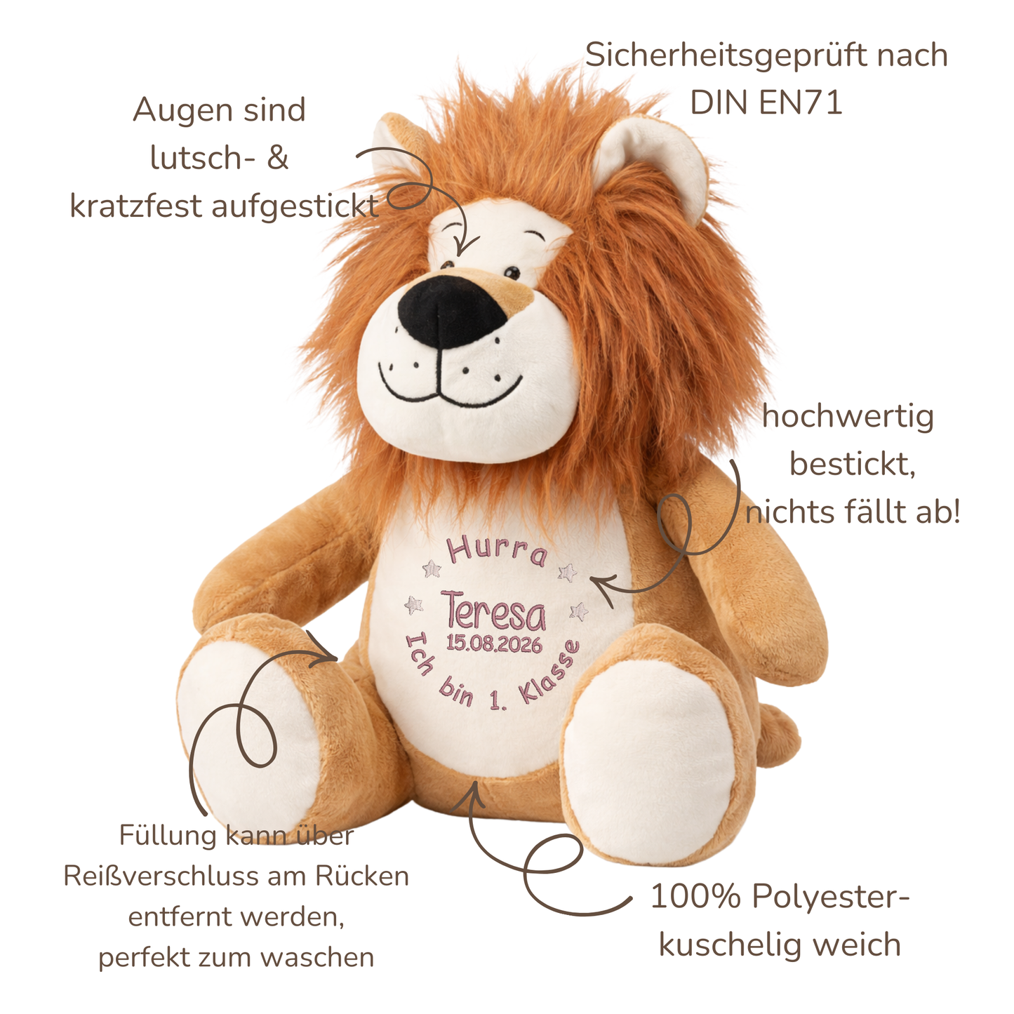Kuscheltier Löwe zur Einschulung – Liebevoller Begleiter mit persönlicher Note