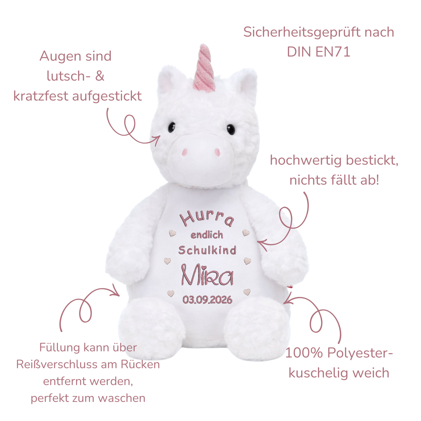 Kuscheltier Einhorn zur Einschulung – Liebevoller Begleiter mit persönlicher Note