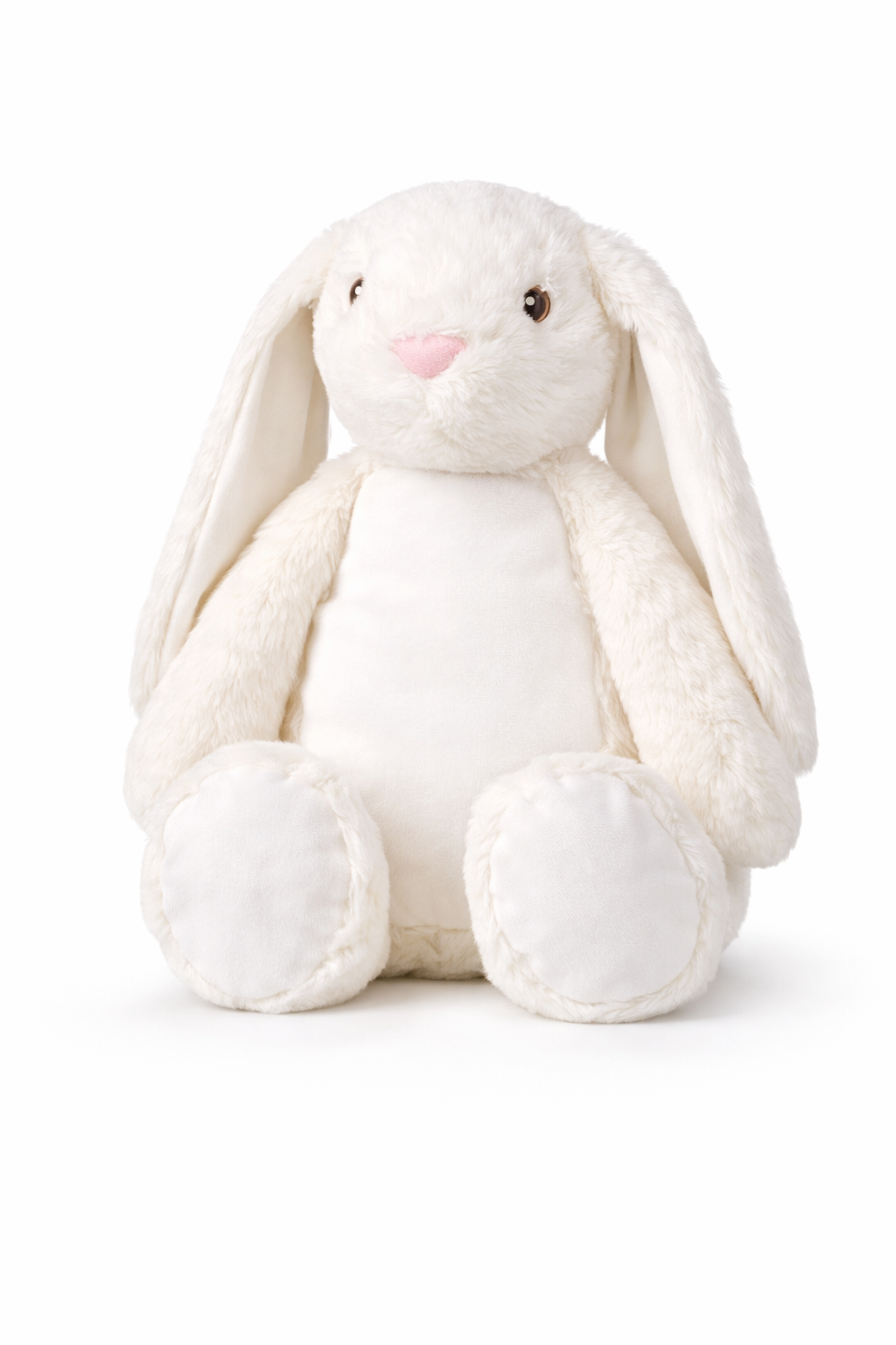 Personalisierter weißer Hase zur Geburt – Kuscheltier mit Namen & Geburtsdatum