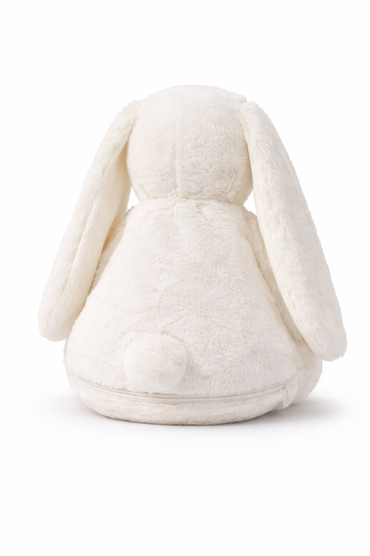Personalisierter weißer Hase zur Geburt – Kuscheltier mit Namen & Geburtsdatum